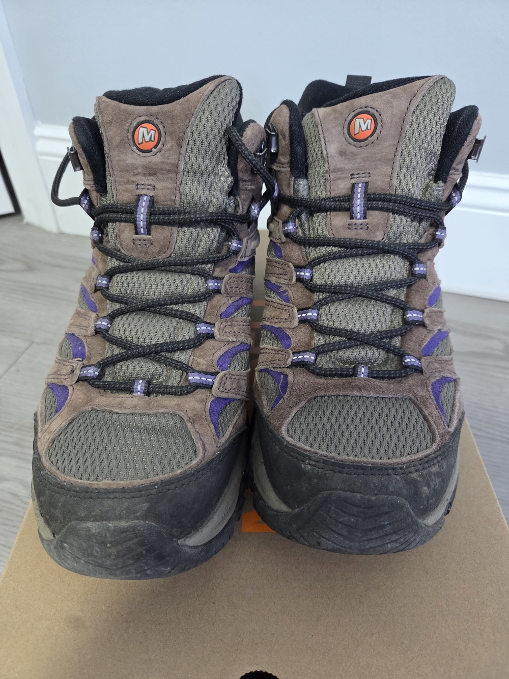 Merrell Women's Moab 3 Suede Leather Mid Vent Hiking Boots Size 8.5 - Picture 2 of 6